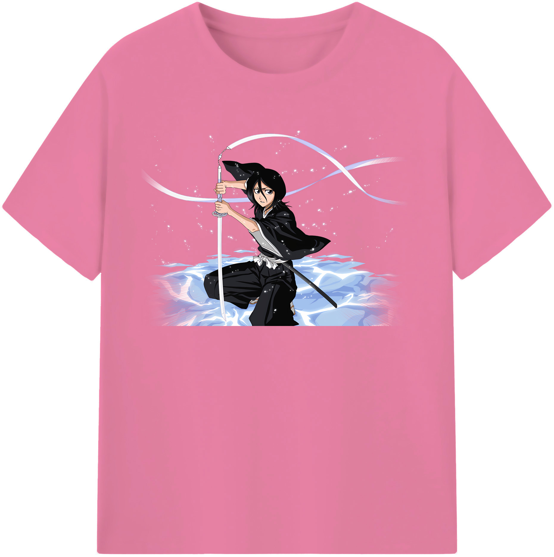 （画像用） ブリーチ 朽木ルキア BLEACH Kuchiki Rukia 綿100％半袖Tシャツ（フロントプリント）